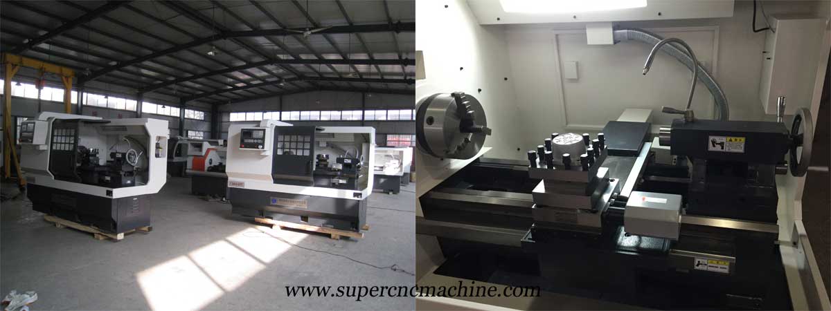 CNC lathe with electric turret