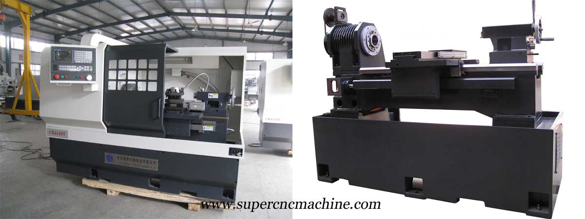 Metal CNC lathe with electric turret