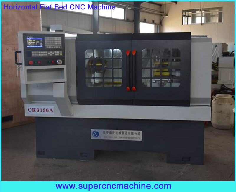Horizontal Flat Bed CNC Machine CK6136A Export To Russia