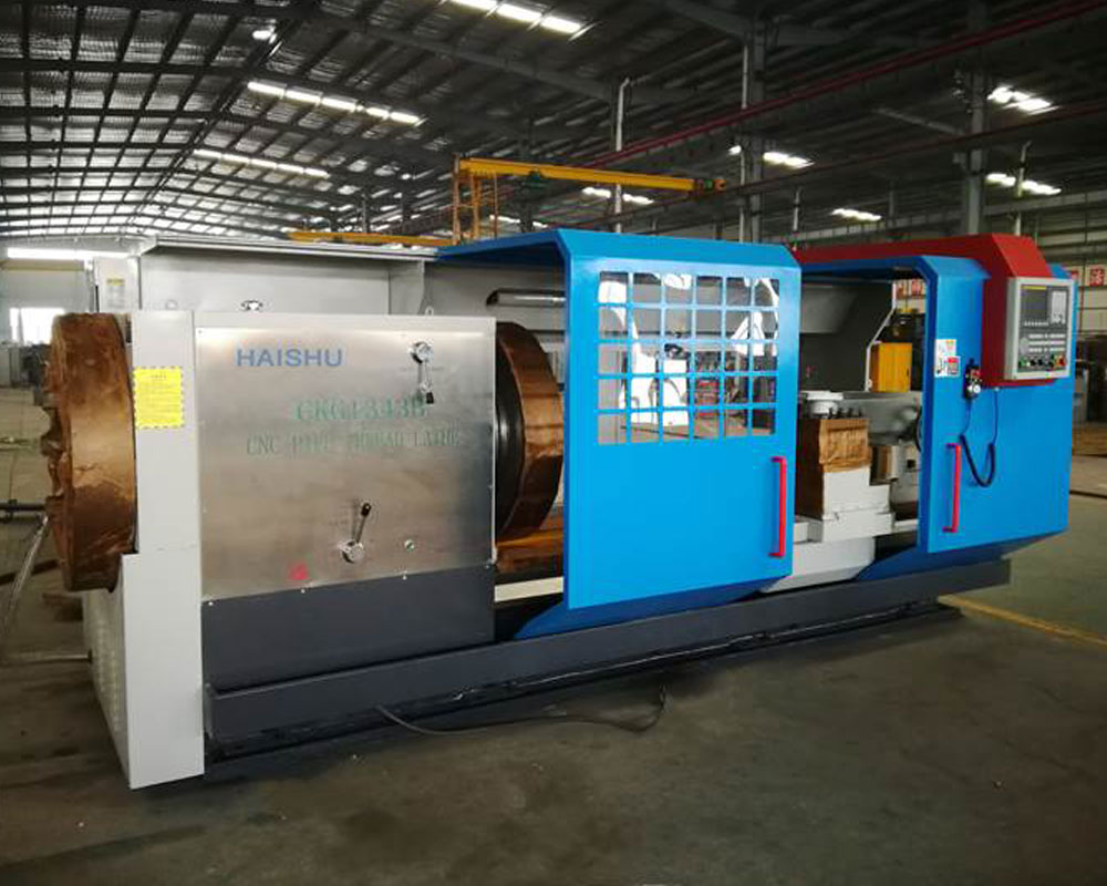 Pipe Threading CNC Lathe CKG1343B Export To Russia